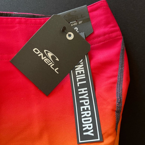 O’Neill Hyperfreak Men’s Boardshorts Size 32 Rainbow Ombre Swim Trunks NWT - Picture 6 of 11